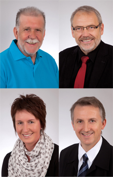 SPD-Gemeinderäte 2014-2019 (Rolf Acker, Benno Homann, Heike Rösch, Thomas Weber)